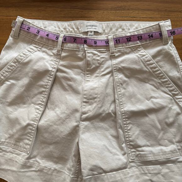 Banana Republic Factory Authentic Chino Utility Short Coastal Classic Sz 8 Cream - Picture 11 of 13